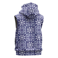 Polu Palaka Quilt Hawaii Sleeveless Hoodie Hawaiian Tropical Monstera Sea Turtle LT14 - Polynesian Pride