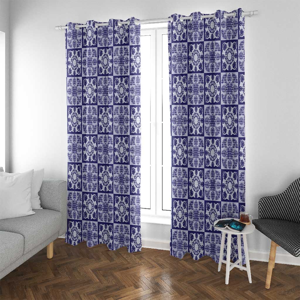 Polu Palaka Quilt Hawaii Window Curtain Hawaiian Tropical Monstera Sea Turtle