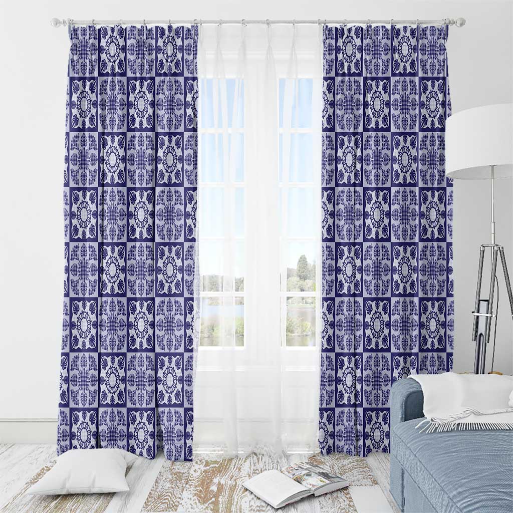 Polu Palaka Quilt Hawaii Window Curtain Hawaiian Tropical Monstera Sea Turtle