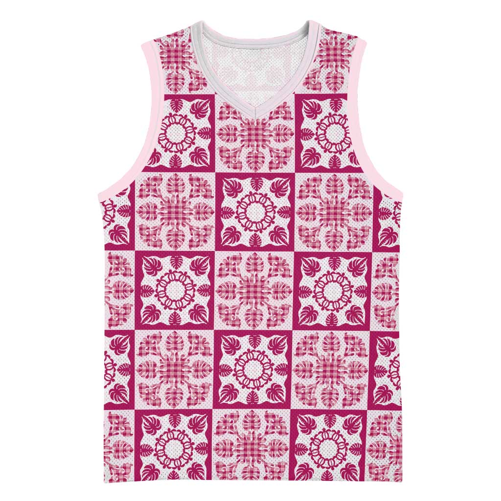 Akala Palaka Quilt Hawaii Basketball Jersey Hawaiian Tropical Monstera Sea Turtle