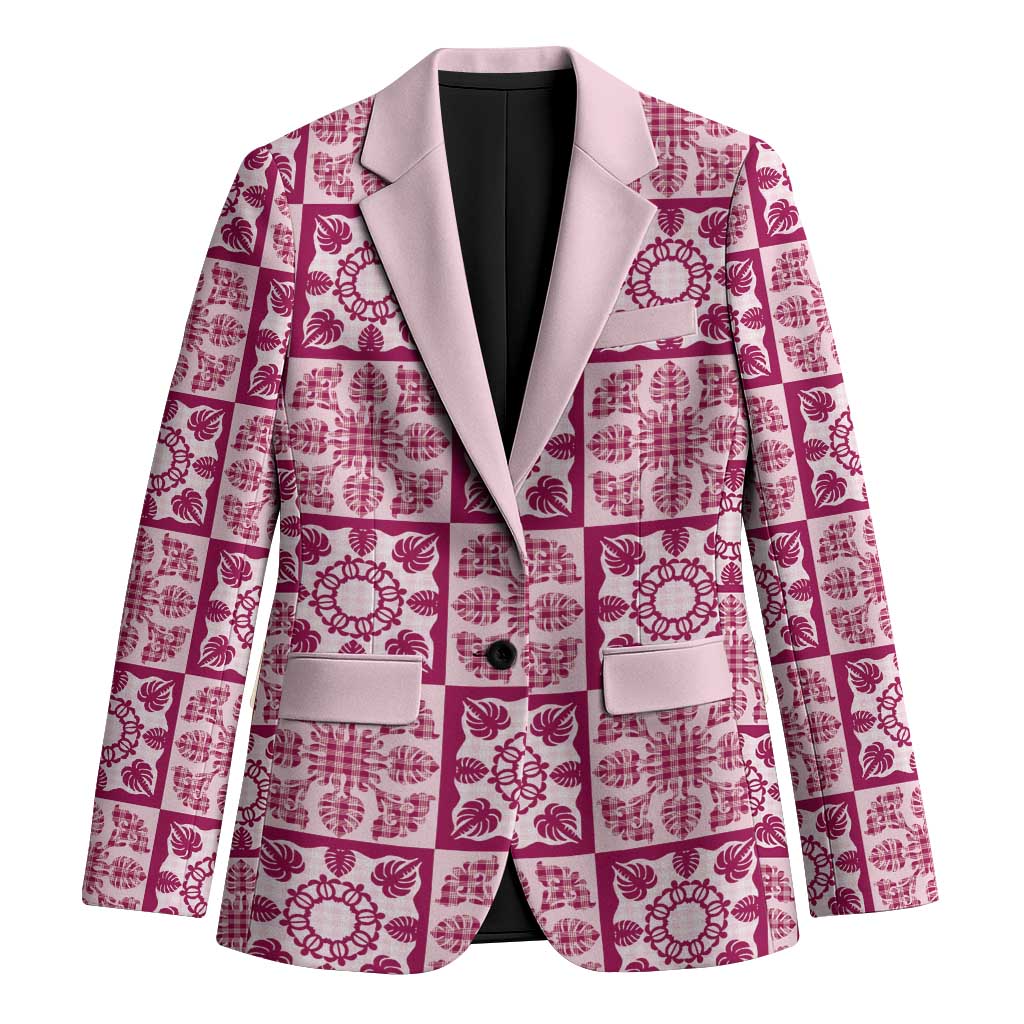 Akala Palaka Quilt Hawaii Blazer Hawaiian Tropical Monstera Sea Turtle