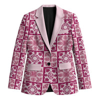 Akala Palaka Quilt Hawaii Blazer Hawaiian Tropical Monstera Sea Turtle