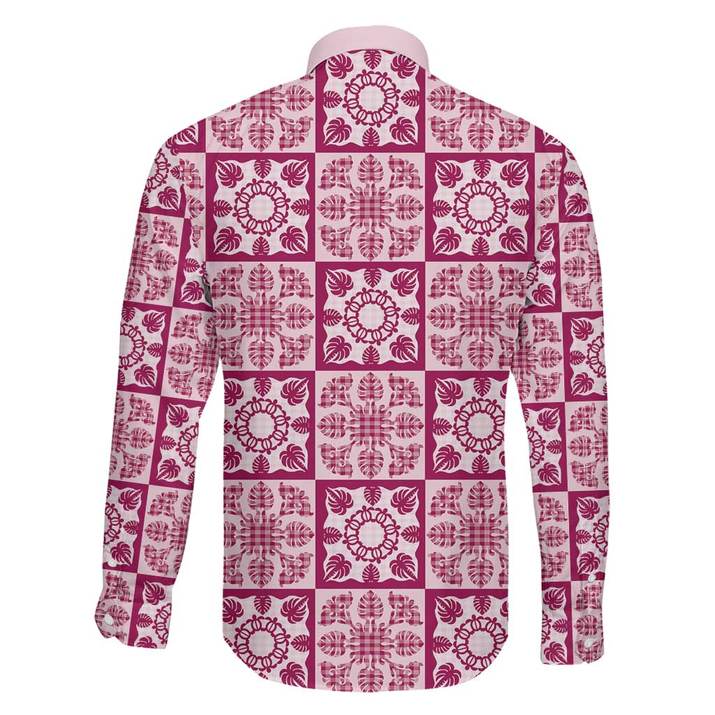 Akala Palaka Quilt Hawaii Family Matching Long Sleeve Bodycon Dress and Hawaiian Shirt Hawaiian Tropical Monstera Sea Turtle LT14 - Polynesian Pride