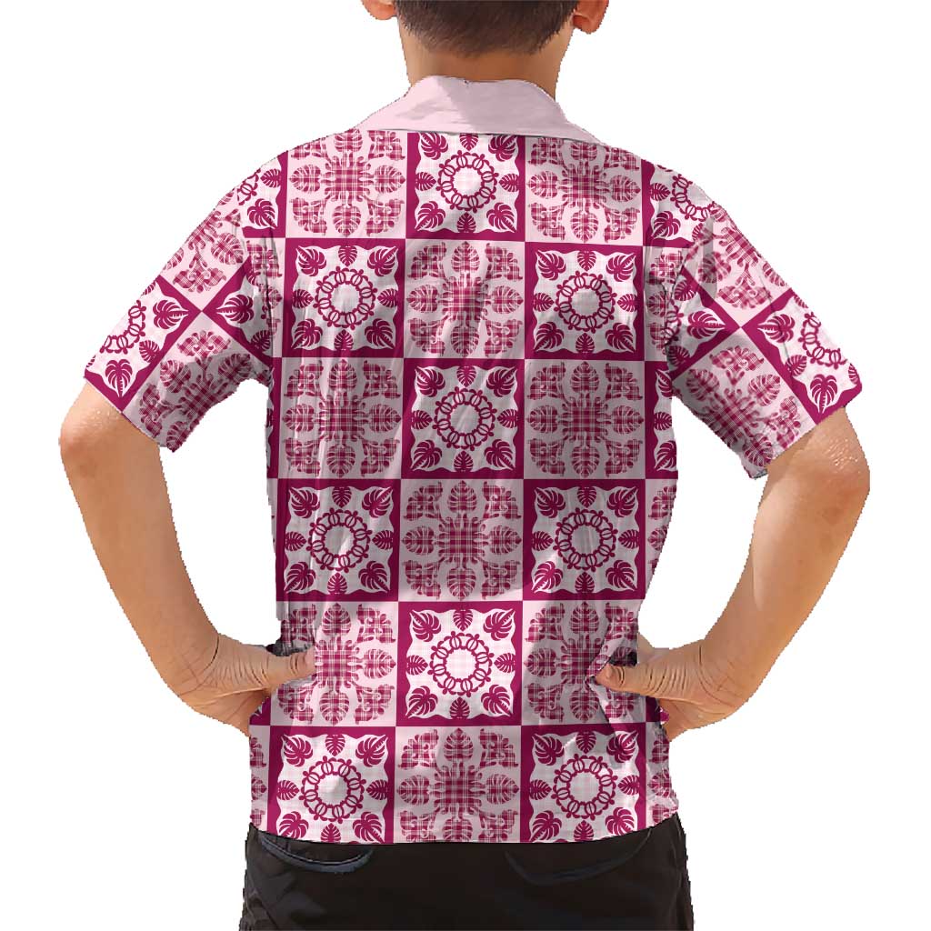 Akala Palaka Quilt Hawaii Family Matching Summer Maxi Dress and Hawaiian Shirt Hawaiian Tropical Monstera Sea Turtle LT14 - Polynesian Pride