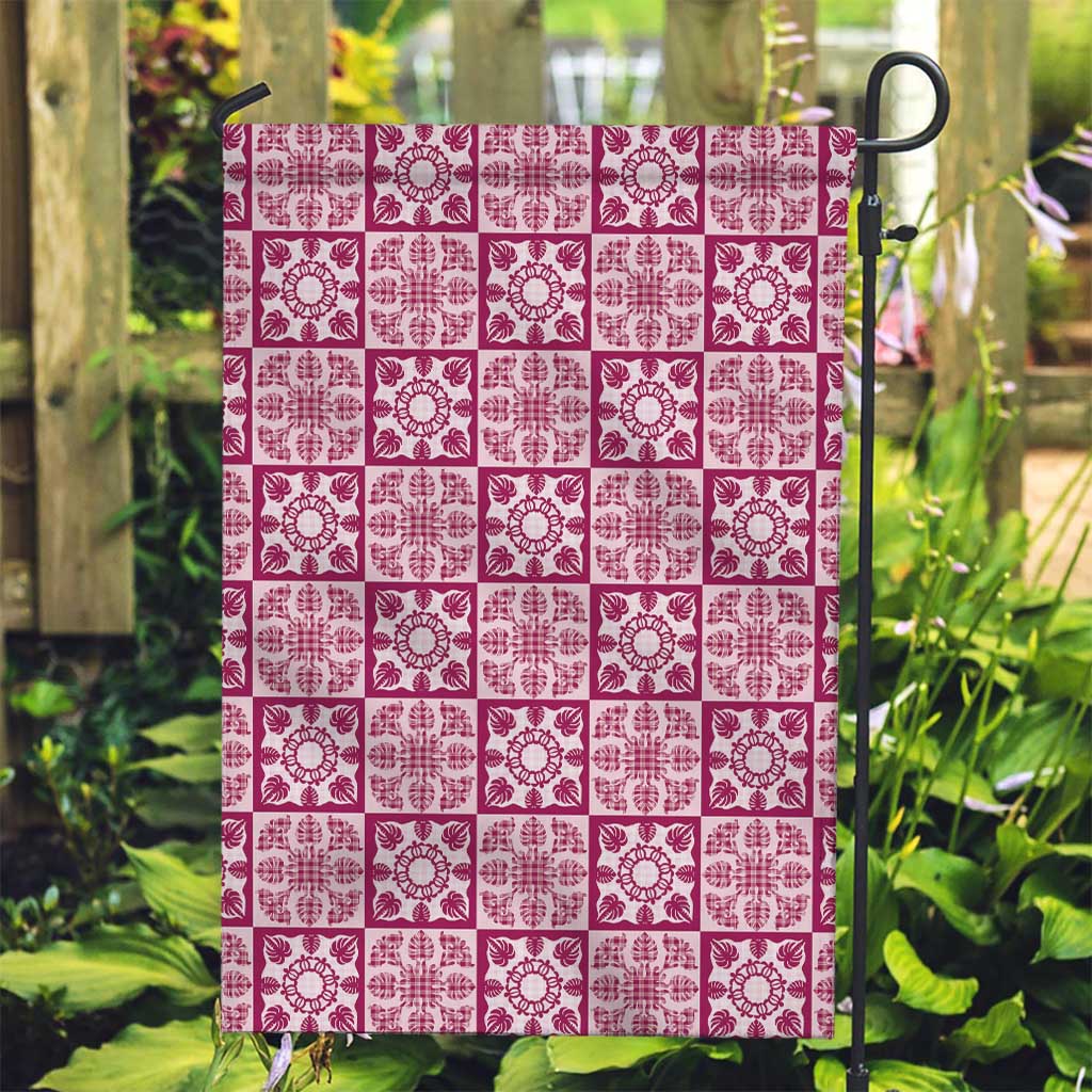 Akala Palaka Quilt Hawaii Garden Flag Hawaiian Tropical Monstera Sea Turtle