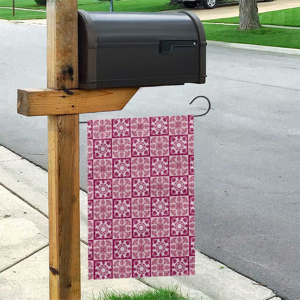 Akala Palaka Quilt Hawaii Garden Flag Hawaiian Tropical Monstera Sea Turtle