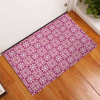 Akala Palaka Quilt Hawaii Rubber Doormat Hawaiian Tropical Monstera Sea Turtle