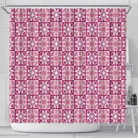 Akala Palaka Quilt Hawaii Shower Curtain Hawaiian Tropical Monstera Sea Turtle LT14 - Polynesian Pride