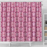 Akala Palaka Quilt Hawaii Shower Curtain Hawaiian Tropical Monstera Sea Turtle LT14 - Polynesian Pride