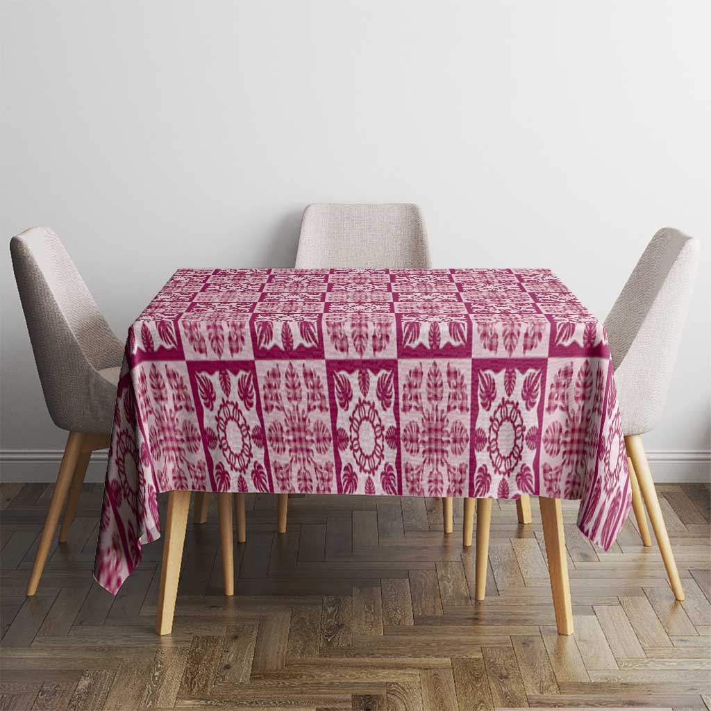 Akala Palaka Quilt Hawaii Tablecloth Hawaiian Tropical Monstera Sea Turtle