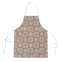 Beige Palaka Quilt Hawaii Apron Hawaiian Tropical Monstera Sea Turtle