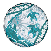 Cyan Polynesia Spare Tire Cover Polynesian Turtle Shark Tattoo Tropical Vintage LT14 - Polynesian Pride