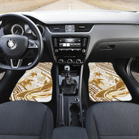 Gold Polynesia Car Mats Polynesian Turtle Shark Tattoo Tropical Vintage