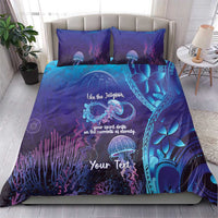 Polynesia Jellyfish Memorial Personalised Bedding Set Infinity Jellies Polynesian Pattern