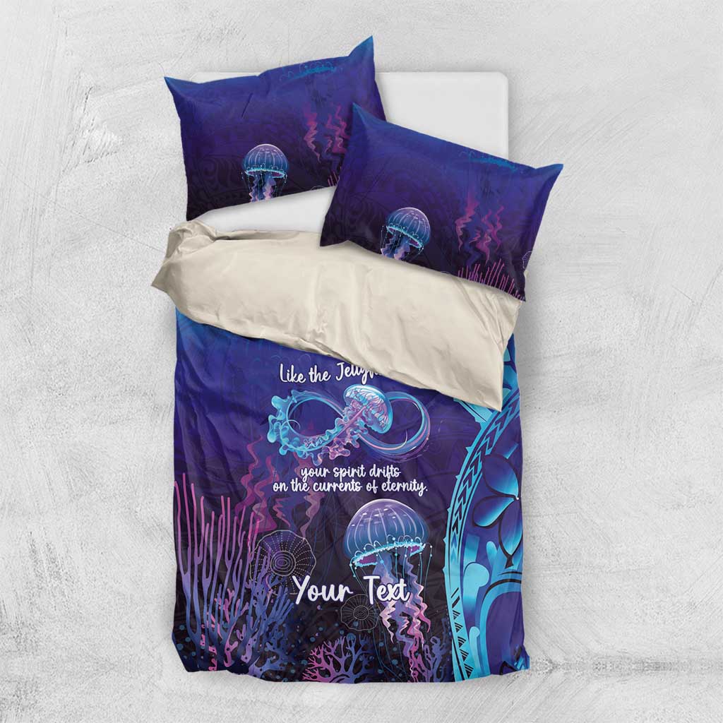 Polynesia Jellyfish Memorial Personalised Bedding Set Infinity Jellies Polynesian Pattern