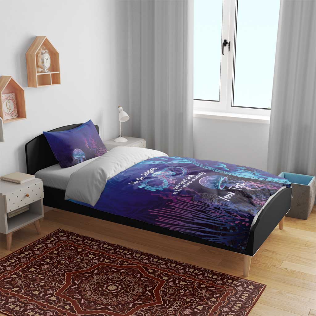 Polynesia Jellyfish Memorial Personalised Bedding Set Infinity Jellies Polynesian Pattern