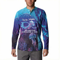 Polynesia Jellyfish Memorial Personalised Button Sweatshirt Infinity Jellies Polynesian Pattern