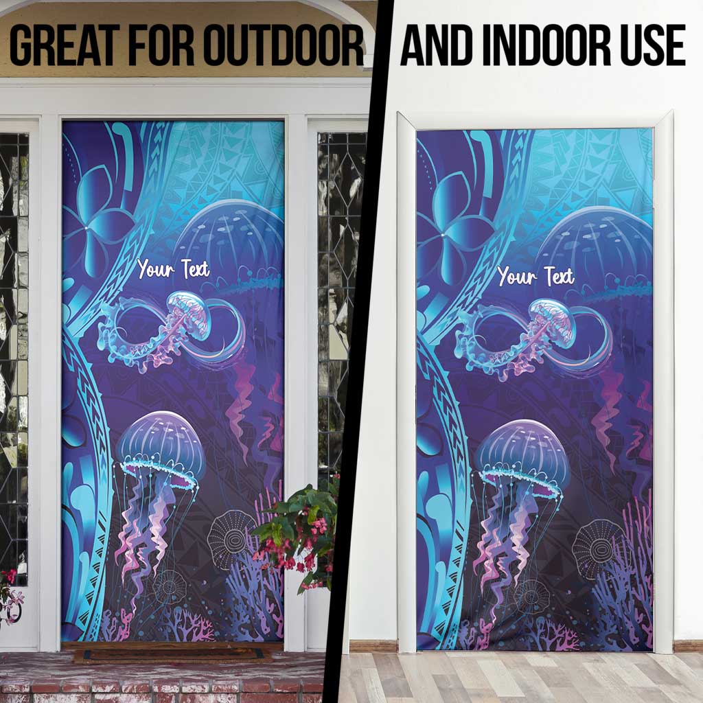 Polynesia Jellyfish Memorial Personalised Door Cover Infinity Jellies Polynesian Pattern