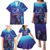 Polynesia Jellyfish Memorial Personalised Family Matching Puletasi and Hawaiian Shirt Infinity Jellies Polynesian Pattern