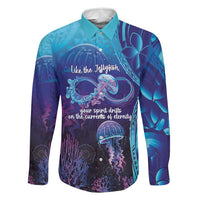 Polynesia Jellyfish Memorial Personalised Family Matching Puletasi and Hawaiian Shirt Infinity Jellies Polynesian Pattern