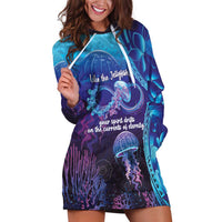Polynesia Jellyfish Memorial Personalised Hoodie Dress Infinity Jellies Polynesian Pattern