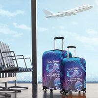 Polynesia Jellyfish Memorial Personalised Luggage Cover Infinity Jellies Polynesian Pattern