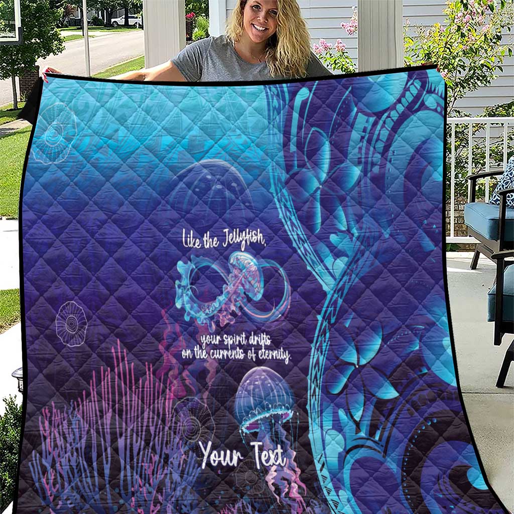 Polynesia Jellyfish Memorial Personalised Quilt Infinity Jellies Polynesian Pattern