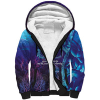 Polynesia Jellyfish Memorial Personalised Sherpa Hoodie Infinity Jellies Polynesian Pattern