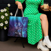 Polynesia Jellyfish Memorial Personalised Tote Bag Infinity Jellies Polynesian Pattern
