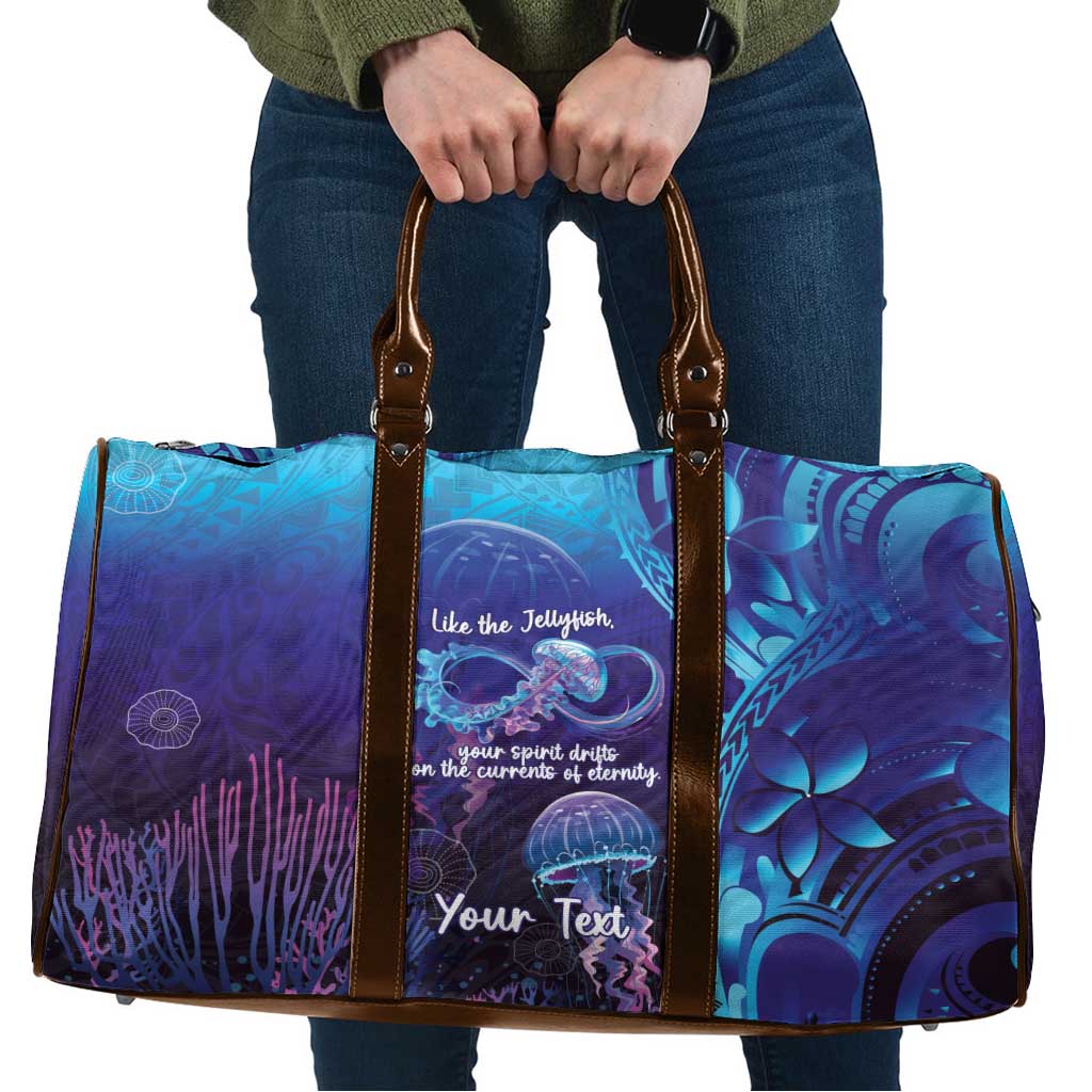 Polynesia Jellyfish Memorial Personalised Travel Bag Infinity Jellies Polynesian Pattern