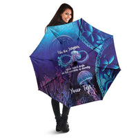 Polynesia Jellyfish Memorial Personalised Umbrella Infinity Jellies Polynesian Pattern