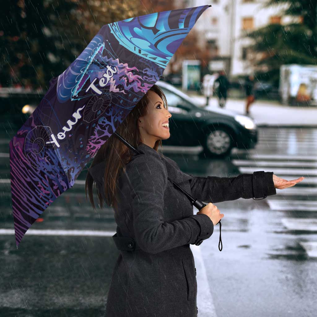 Polynesia Jellyfish Memorial Personalised Umbrella Infinity Jellies Polynesian Pattern