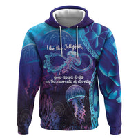 Polynesia Jellyfish Memorial Personalised Zip Hoodie Infinity Jellies Polynesian Pattern