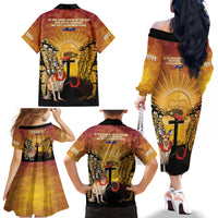 Australia And New Zealand ANZAC Family Matching Off The Shoulder Long Sleeve Dress and Hawaiian Shirt Aussie Kangaroo With Aotearoa Kiwi Lest We Forget LT14 - Polynesian Pride