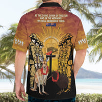 Australia And New Zealand ANZAC Hawaiian Shirt Aussie Kangaroo With Aotearoa Kiwi Lest We Forget