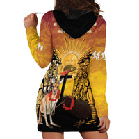 Australia And New Zealand ANZAC Hoodie Dress Aussie Kangaroo With Aotearoa Kiwi Lest We Forget LT14 - Polynesian Pride