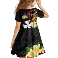 Wallis and Futuna Victory Day Family Matching Off Shoulder Short Dress and Hawaiian Shirt Liberty Equality Fraternity Polynesian Plumeria LT14 - Polynesian Pride