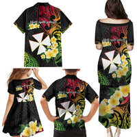 Wallis and Futuna Victory Day Family Matching Puletasi and Hawaiian Shirt Liberty Equality Fraternity Polynesian Plumeria LT14 - Polynesian Pride