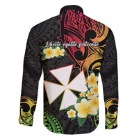Wallis and Futuna Victory Day Family Matching Summer Maxi Dress and Hawaiian Shirt Liberty Equality Fraternity Polynesian Plumeria LT14 - Polynesian Pride