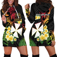 Wallis and Futuna Victory Day Hoodie Dress Liberty Equality Fraternity Polynesian Plumeria LT14 - Polynesian Pride