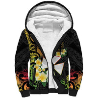 Wallis and Futuna Victory Day Sherpa Hoodie Liberty Equality Fraternity Polynesian Plumeria LT14 Unisex Black - Polynesian Pride