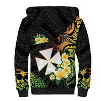 Wallis and Futuna Victory Day Sherpa Hoodie Liberty Equality Fraternity Polynesian Plumeria LT14 - Polynesian Pride