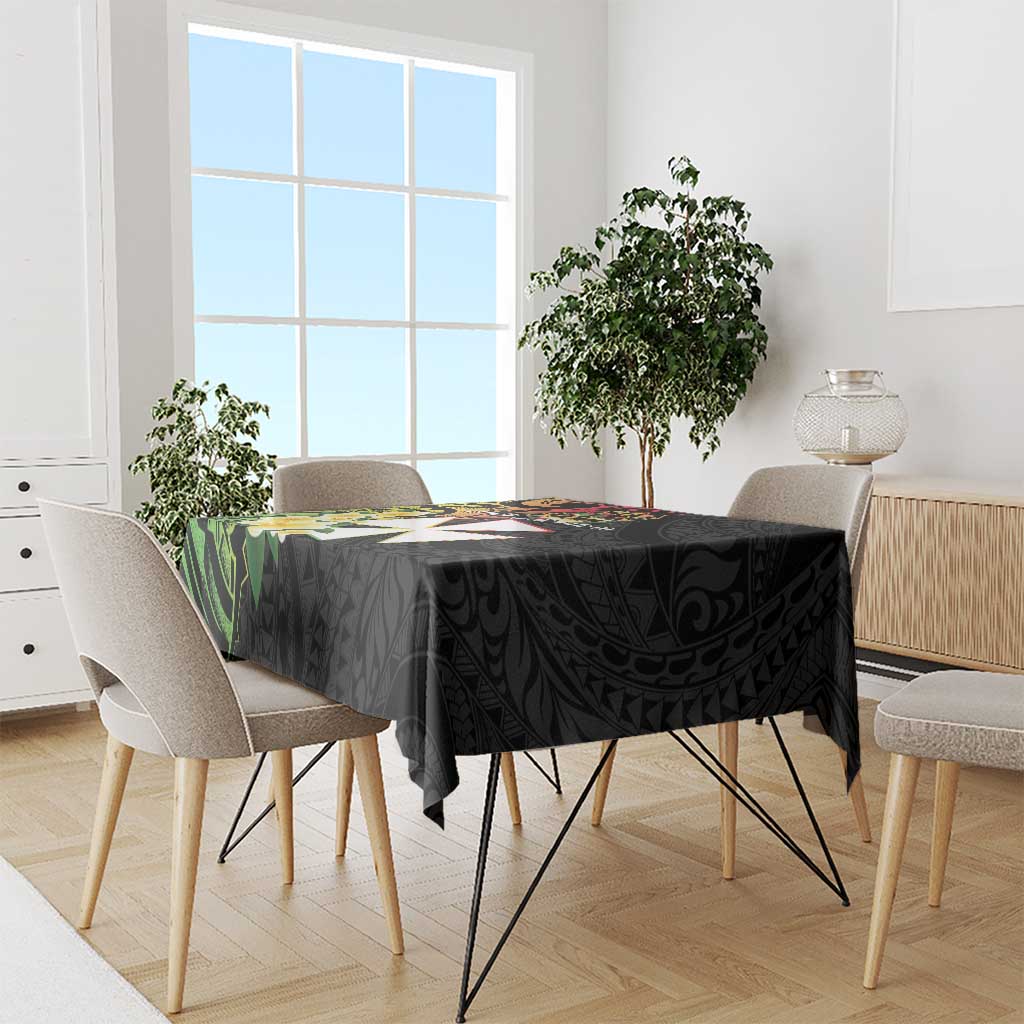 Wallis and Futuna Victory Day Tablecloth Liberty Equality Fraternity Polynesian Plumeria
