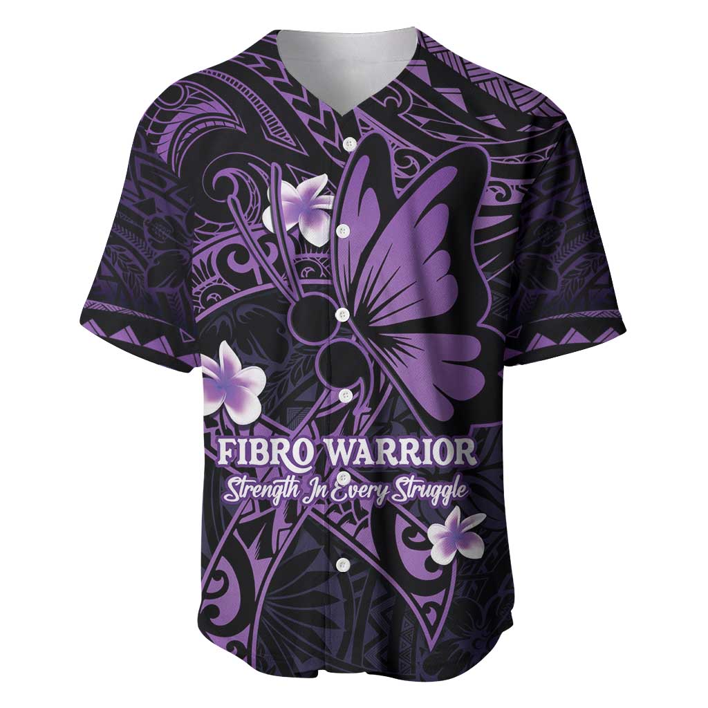 Personalised Fibromyalgia Awareness Month Baseball Jersey Fibro Warrior Strength In Every Struggle