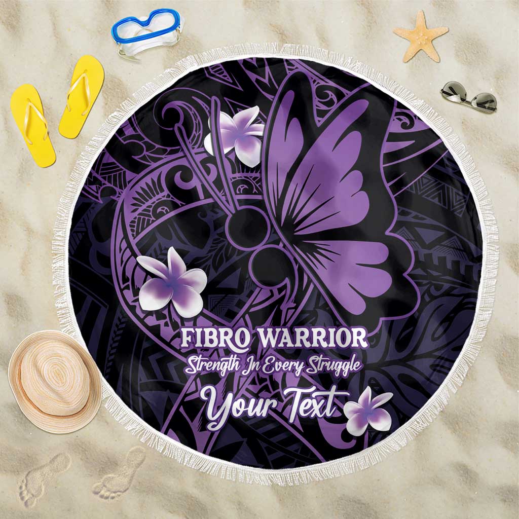 Personalised Fibromyalgia Awareness Month Beach Blanket Fibro Warrior Strength In Every Struggle