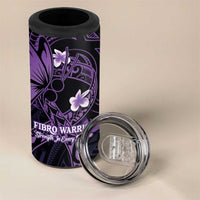 Personalised Fibromyalgia Awareness Month 4 in 1 Can Cooler Tumbler Fibro Warrior Strength In Every Struggle LT14 - Polynesian Pride