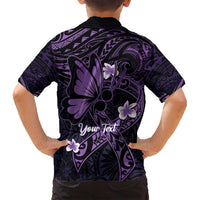 Personalised Fibromyalgia Awareness Month Family Matching Long Sleeve Bodycon Dress and Hawaiian Shirt Fibro Warrior Strength In Every Struggle LT14 - Polynesian Pride