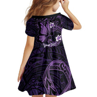 Personalised Fibromyalgia Awareness Month Family Matching Mermaid Dress and Hawaiian Shirt Fibro Warrior Strength In Every Struggle LT14 - Polynesian Pride