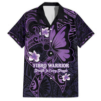 Personalised Fibromyalgia Awareness Month Family Matching Short Sleeve Bodycon Dress and Hawaiian Shirt Fibro Warrior Strength In Every Struggle LT14 Dad's Shirt - Short Sleeve Purple - Polynesian Pride