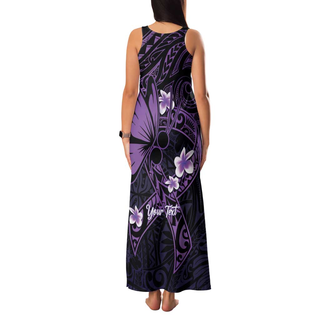Personalised Fibromyalgia Awareness Month Family Matching Tank Maxi Dress and Hawaiian Shirt Fibro Warrior Strength In Every Struggle LT14 - Polynesian Pride